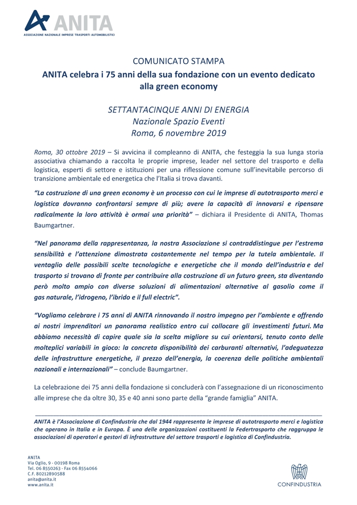 75 Anni di ANITA